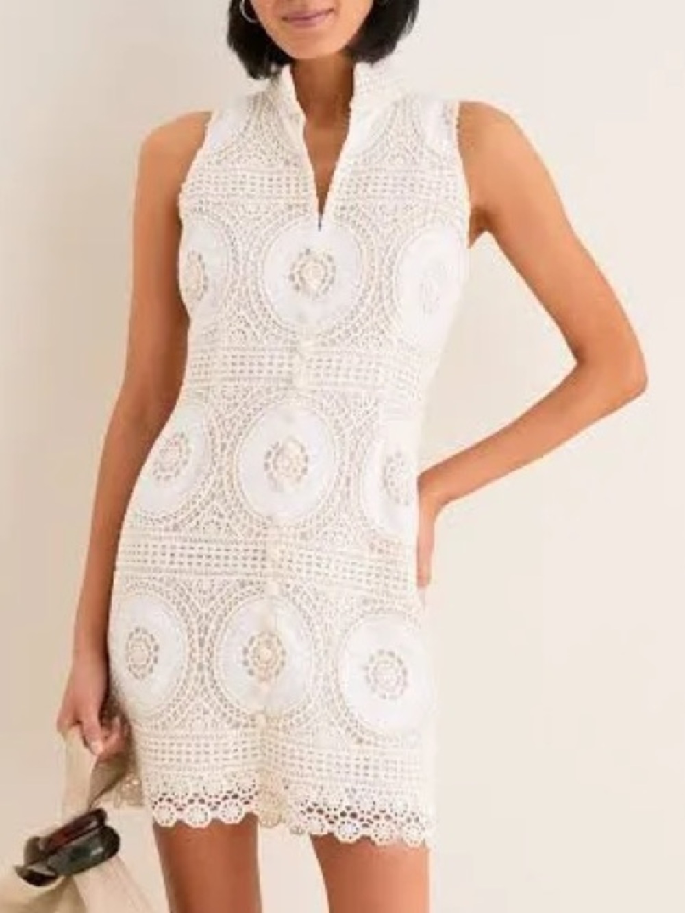 Tuckernuck Meringue Medallion Crochet Leighton Mini Dress XS NWT